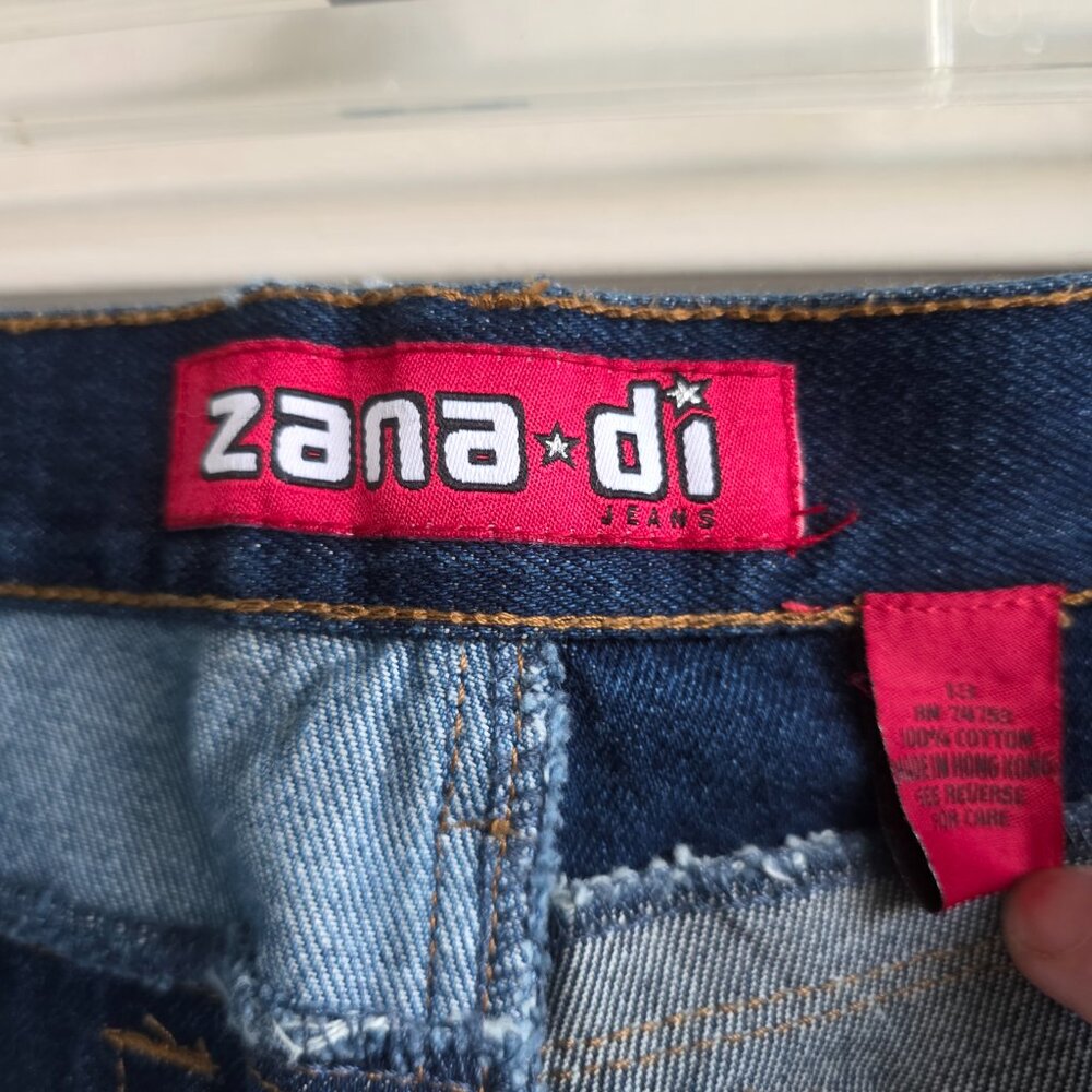 Y2K Zana Di Patchwork flare Jeans 100% Cotton - Picture 7 of 10